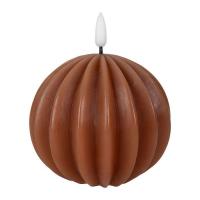 Bougie boule led terracotta 01