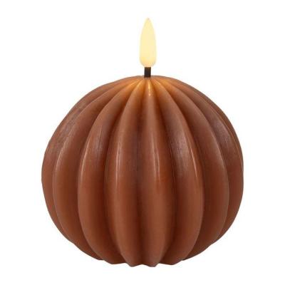 Bougie boule led terracotta 01