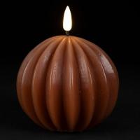 Bougie boule led terracotta 04