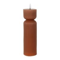 Bougie pilier led terracotta 01