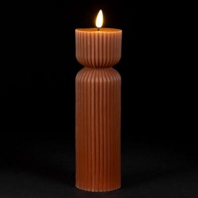 Bougie pilier led terracotta 01