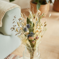 Bouquet champe tre fleurs se che es naturelles blanc givre 02