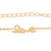 Bracelet doré Love en acier inoxydable