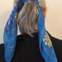 Foulard en soie Marushka Bleu