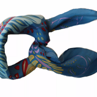 Foulard en soie Marushka Bleu