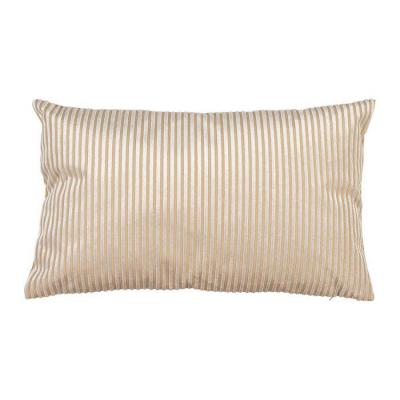 Coussin velours ivoire et beige 50x30cm 01