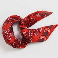 Foulard en soie mini idole orange 02