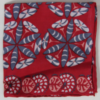 Foulard en soie mini idole rouge 01