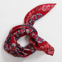 Foulard en soie mini idole rouge 02