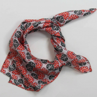 Foulard en soie mini volubile orange 02