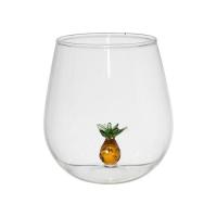 Verre Ananas COLOREA - Ambre / Vert 38CL