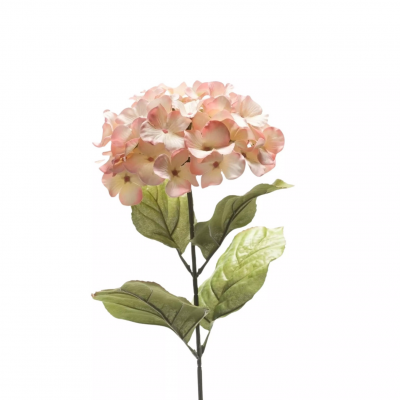 Hortensia artificiel fleur en soie 65 cm vieux rose