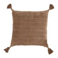 Coussin velours GOLDEN - Taupe