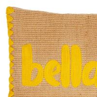 Coussin Jaune BELLA VITA - 50x30 cm - Coton et Jute