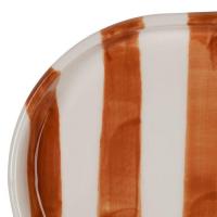 Plat ovale artist terracotta en gres 03