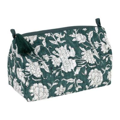 Pochette flaura emeraude velours et coton 02