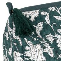 Pochette flaura emeraude velours et coton 03