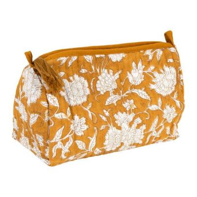 Pochette flaura moutarde velours et coton 02