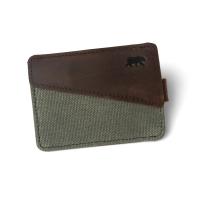 Portefeuille cuir handy vert olive 01