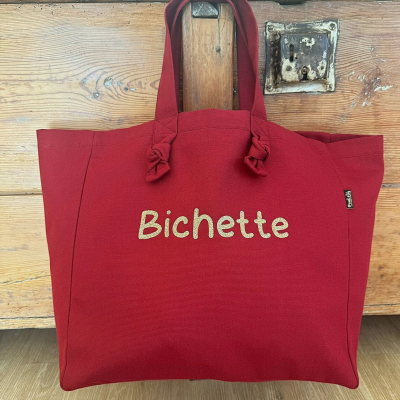 Sac cabas bordeaux bichette