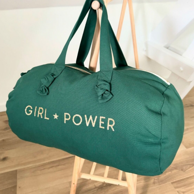 Sac polochon vert anglais girl power