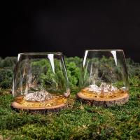 Set de 2 verres topographic everest et mont blanc 02