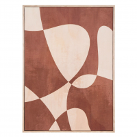 Tableau cape town marron beige avec encadrement 01