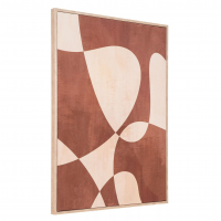 Tableau cape town marron beige avec encadrement 02