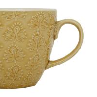 Lot de 2 tasses à déjeuner Brun / Jaune - Grès - 55 cl