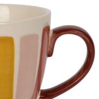 Lot de 2 tasses à déjeuner Grenat / Moutarde - Grès - 52 cl