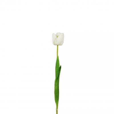 Tulipe artificielle fleur en soie 50 cm blanc