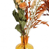 Vase bouquet de fleurs se che es jaune